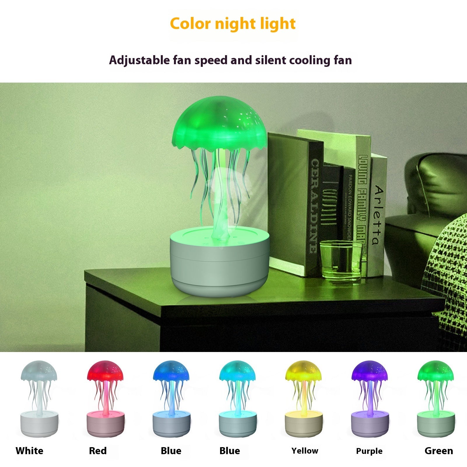 Jellyfish LED Aroma Diffuser – Heavy Mist, Essential Oil