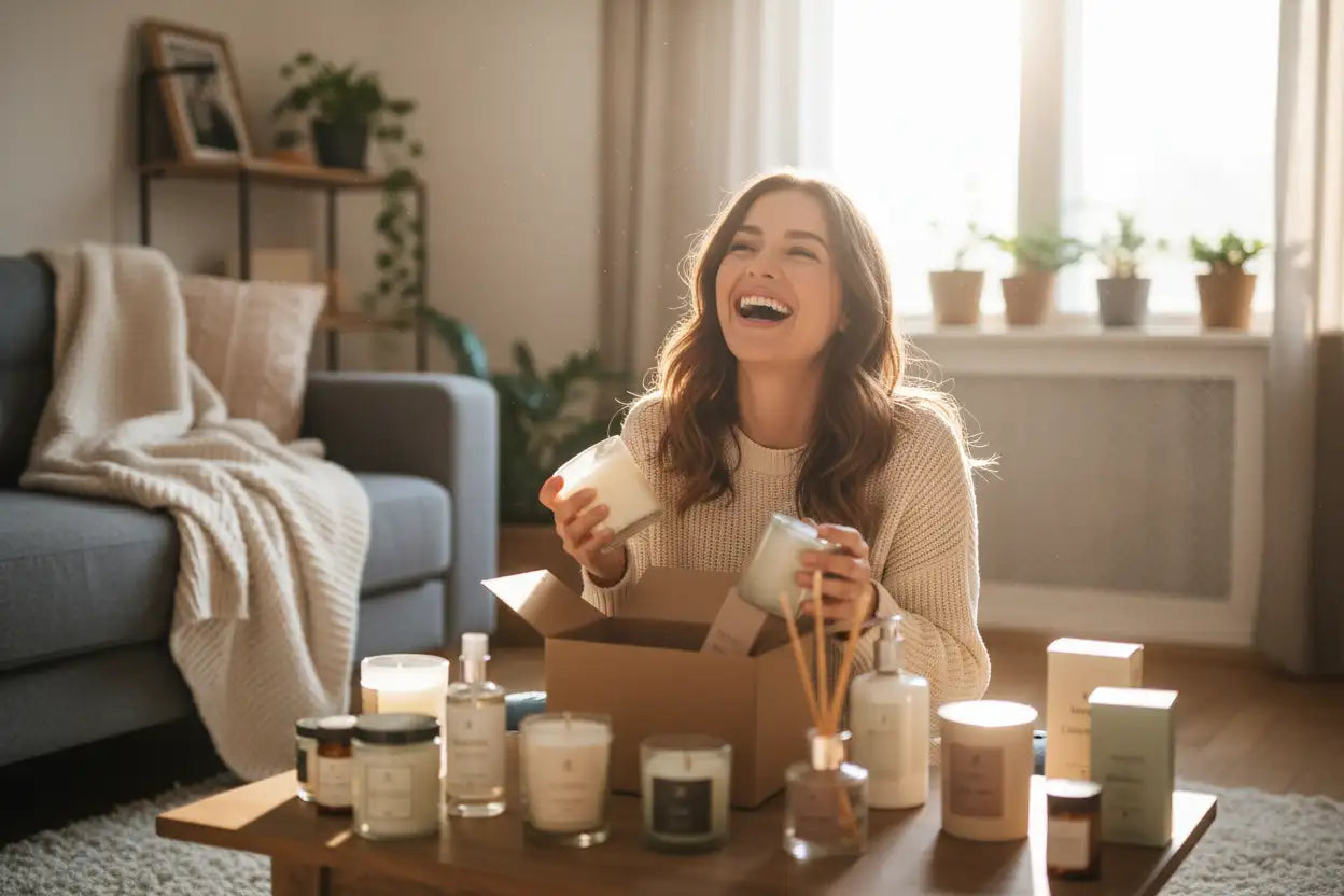 Home Fragrance xarid kilganidan xursand ayol